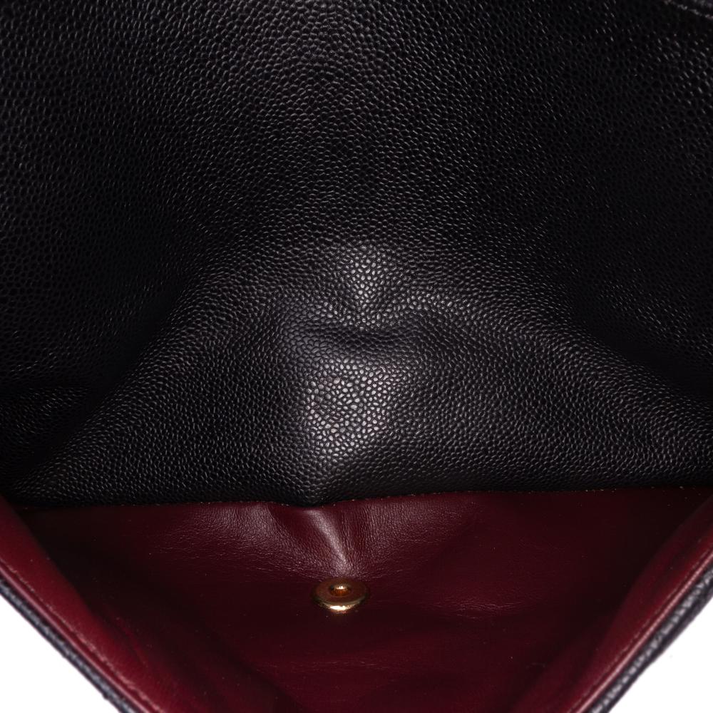 Black Leather Chanel Flap Bag