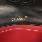 Black Leather Chanel Shoulder Bag