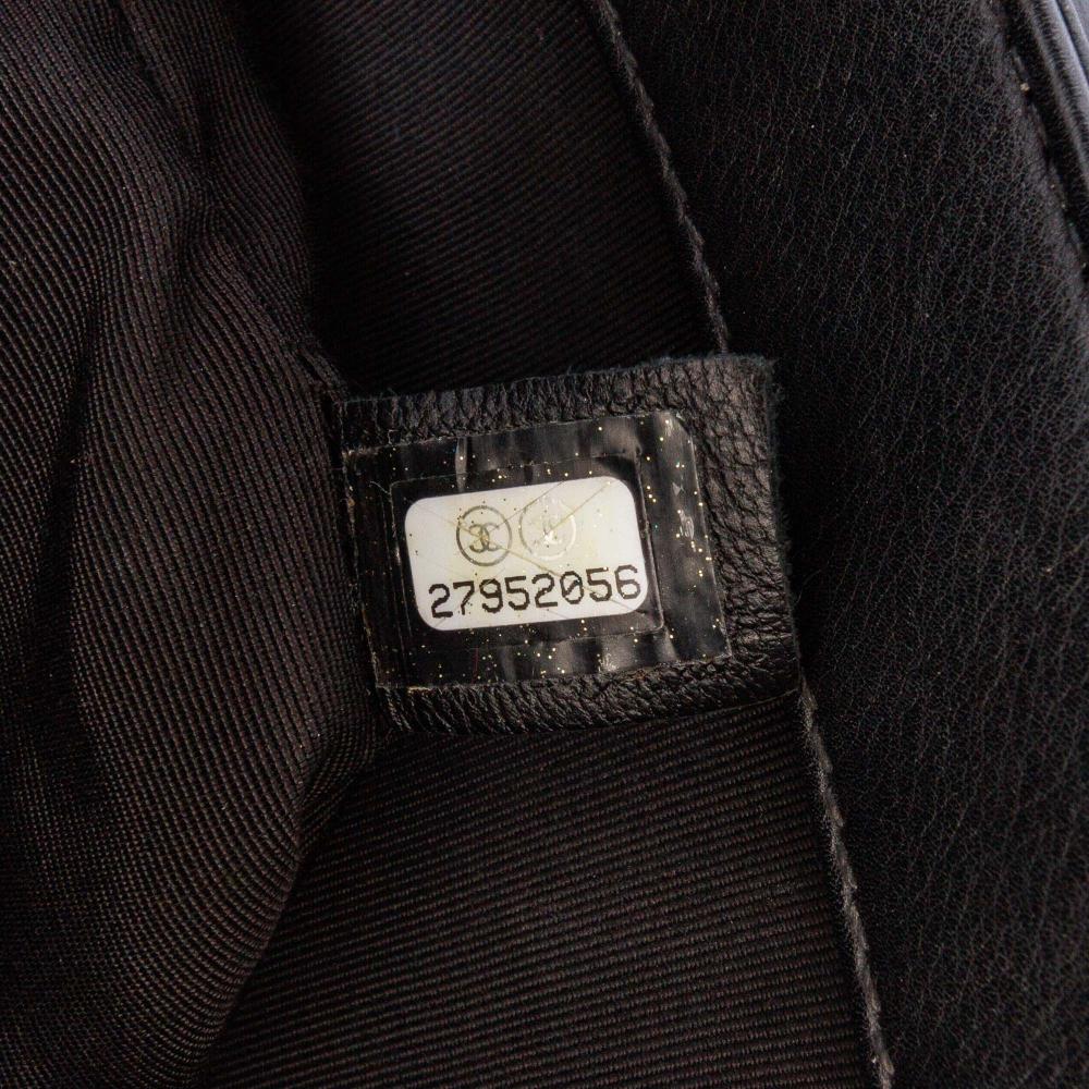 Black Leather Chanel Flap Bag