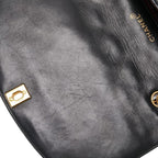 Black Leather Chanel Shoulder Bag
