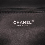 Black Leather Chanel Flap Bag
