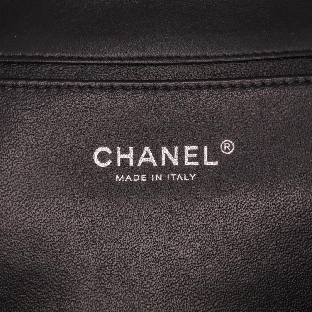 Black Leather Chanel Flap Bag