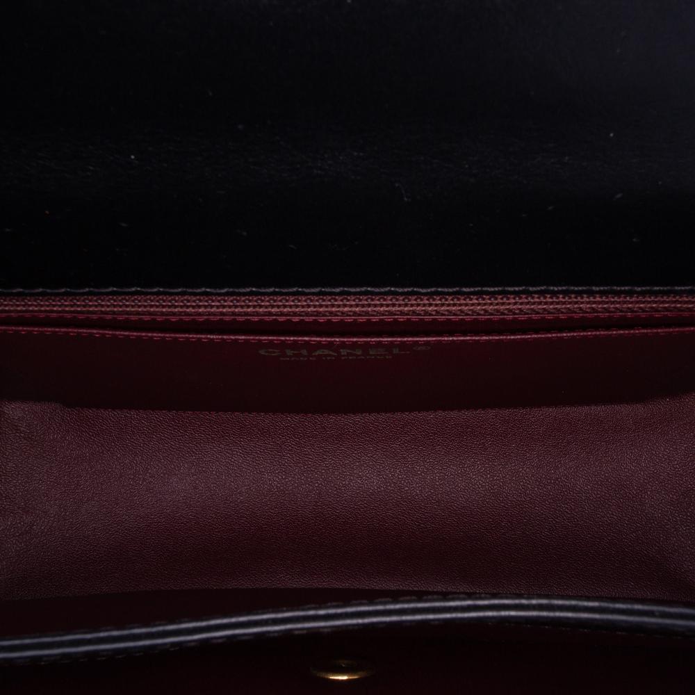 Black Leather Chanel Flap Bag