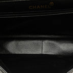 Black Leather Chanel Flap Bag