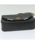 Black Leather Chanel Shoulder Bag