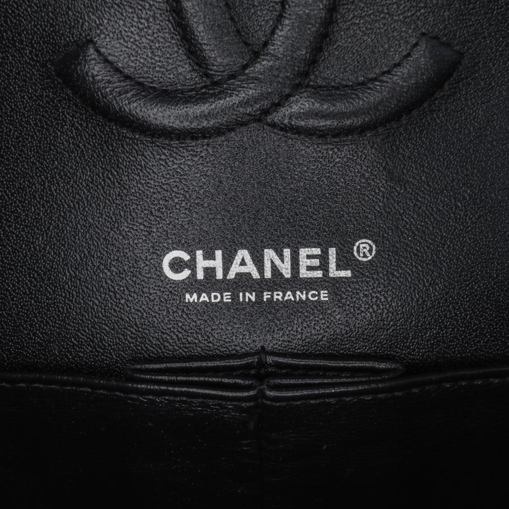 Black Leather Chanel Flap Bag