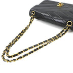Black Leather Chanel Shoulder Bag