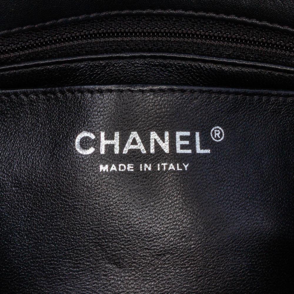 Black Leather Chanel Flap Bag