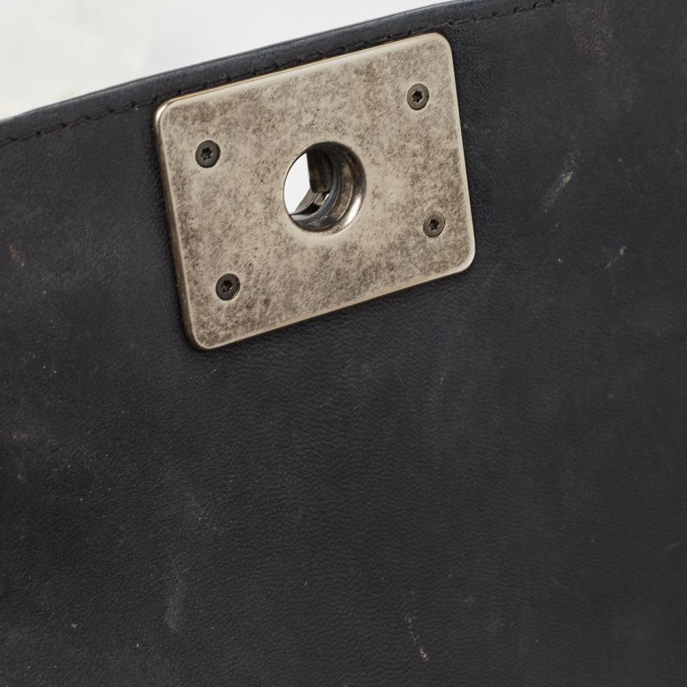 Black Leather Chanel Flap Bag