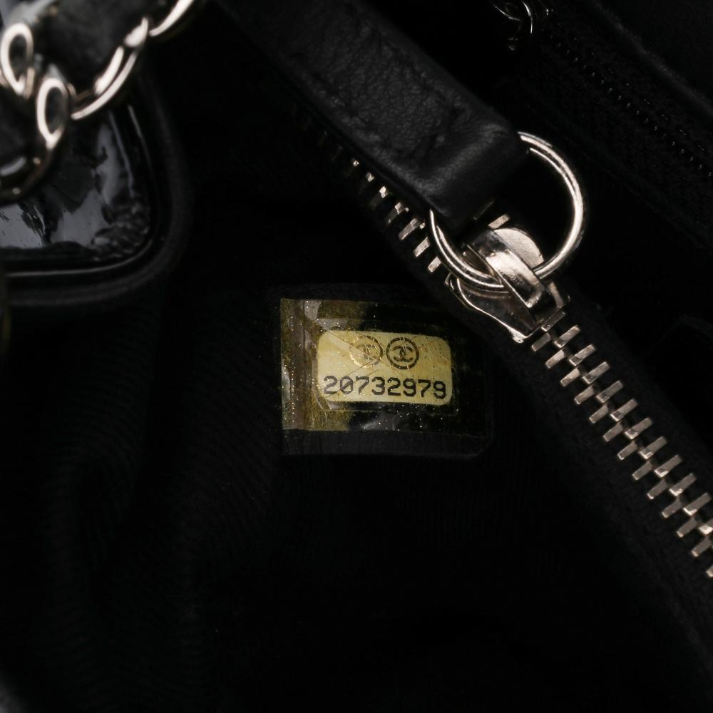 Black Leather Chanel Flap Bag