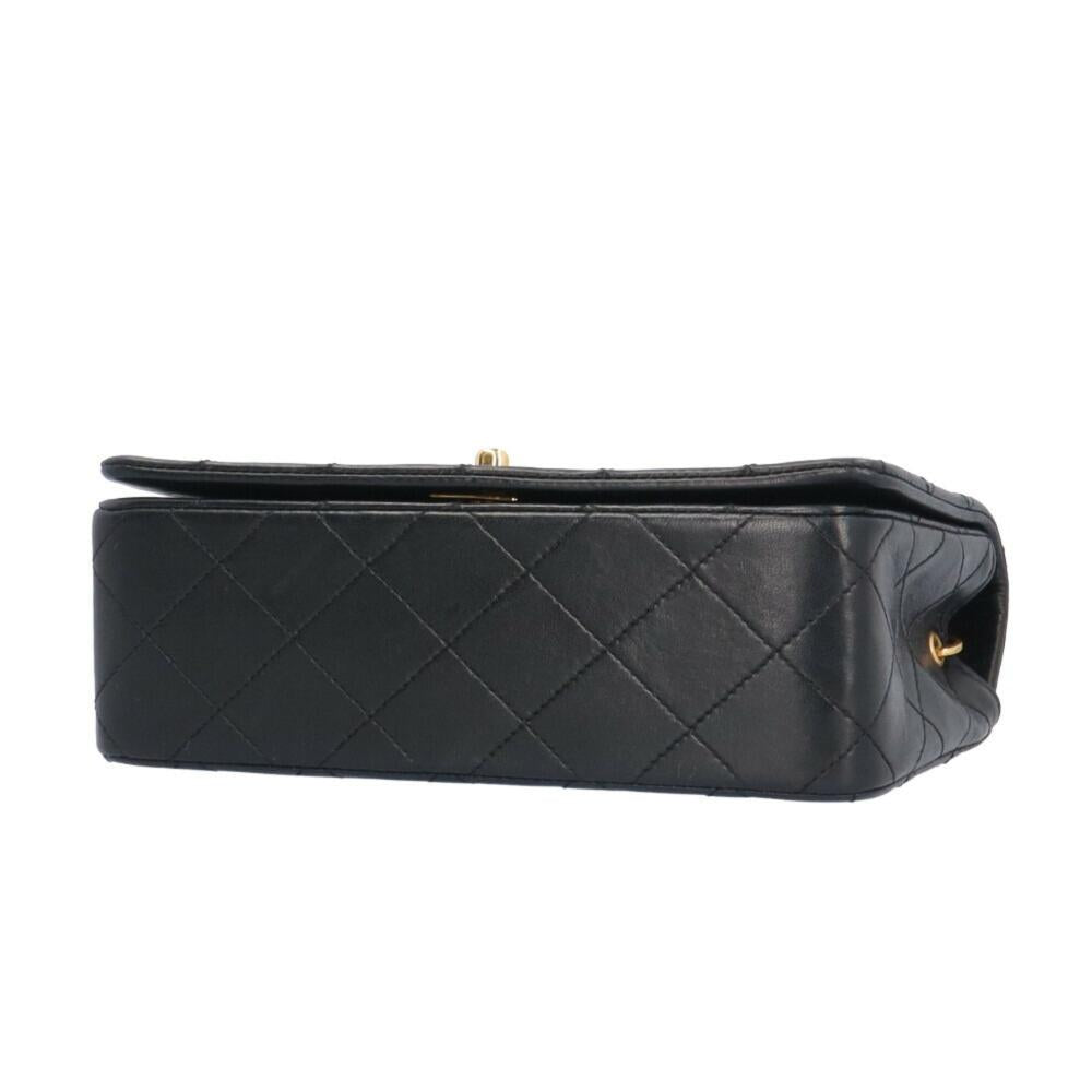 Black Leather Chanel Shoulder Bag