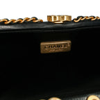 Black Leather Chanel Crossbody Bag