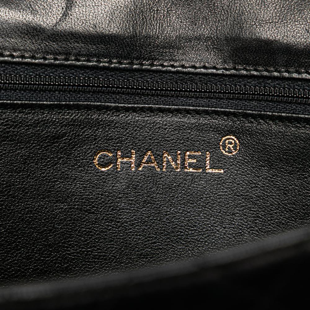 Black Leather Chanel Flap Bag