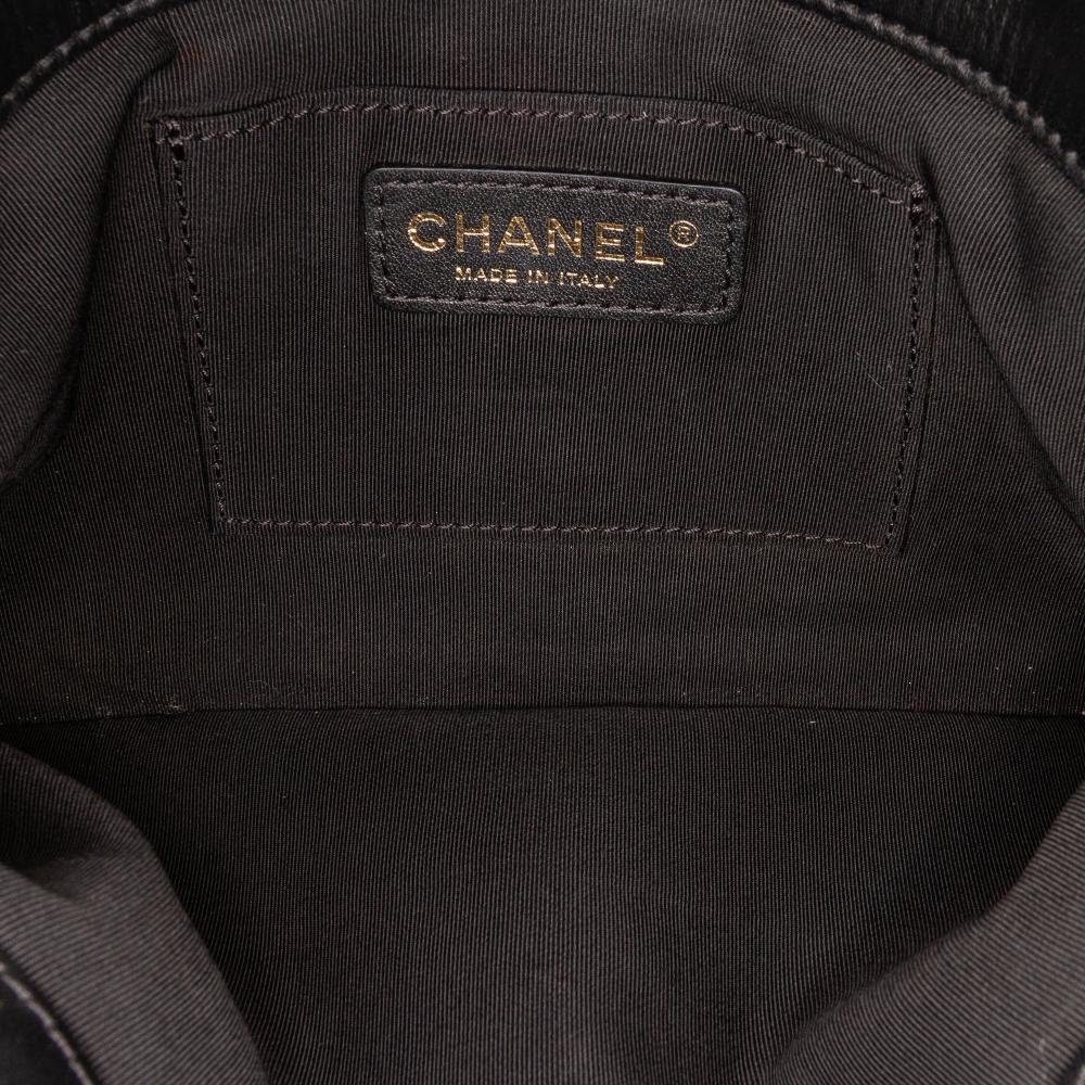 Black Leather Chanel Flap Bag
