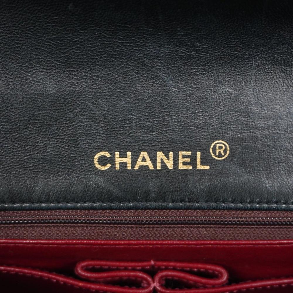 Black Leather Chanel Shoulder Bag