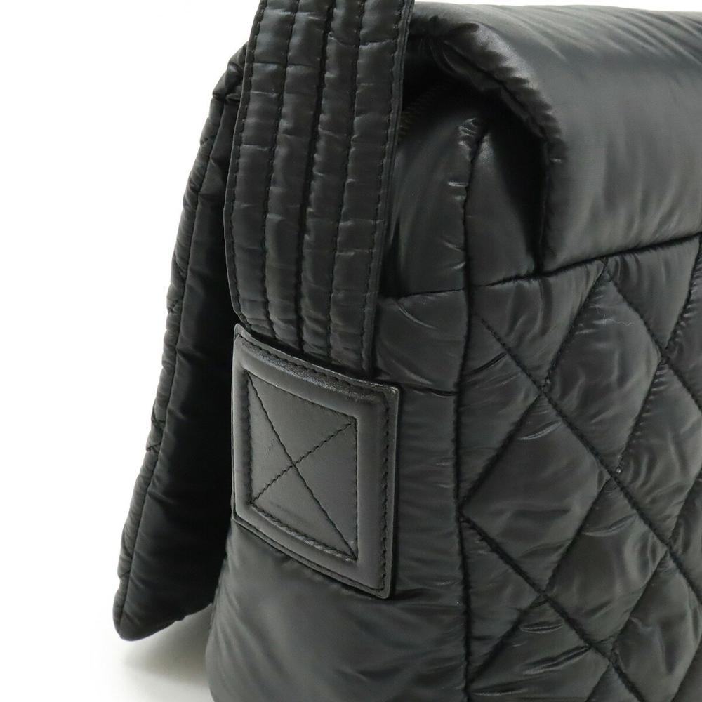 Black Leather Chanel Shoulder Bag