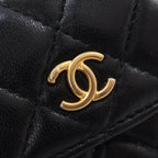 Black Leather Chanel Flap Bag