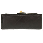 Black Leather Chanel Shoulder Bag