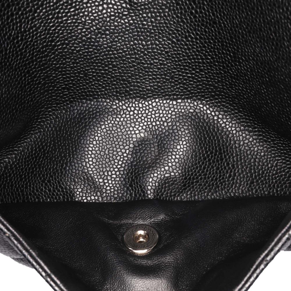 Black Leather Chanel Shoulder Bag