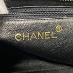 Black Leather Chanel Shoulder Bag