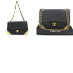 Black Leather Chanel Shoulder Bag