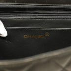Black Leather Chanel Shoulder Bag
