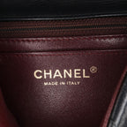 Black Leather Chanel Flap Bag