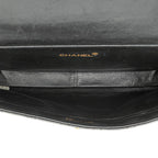 Black Leather Chanel Flap Bag