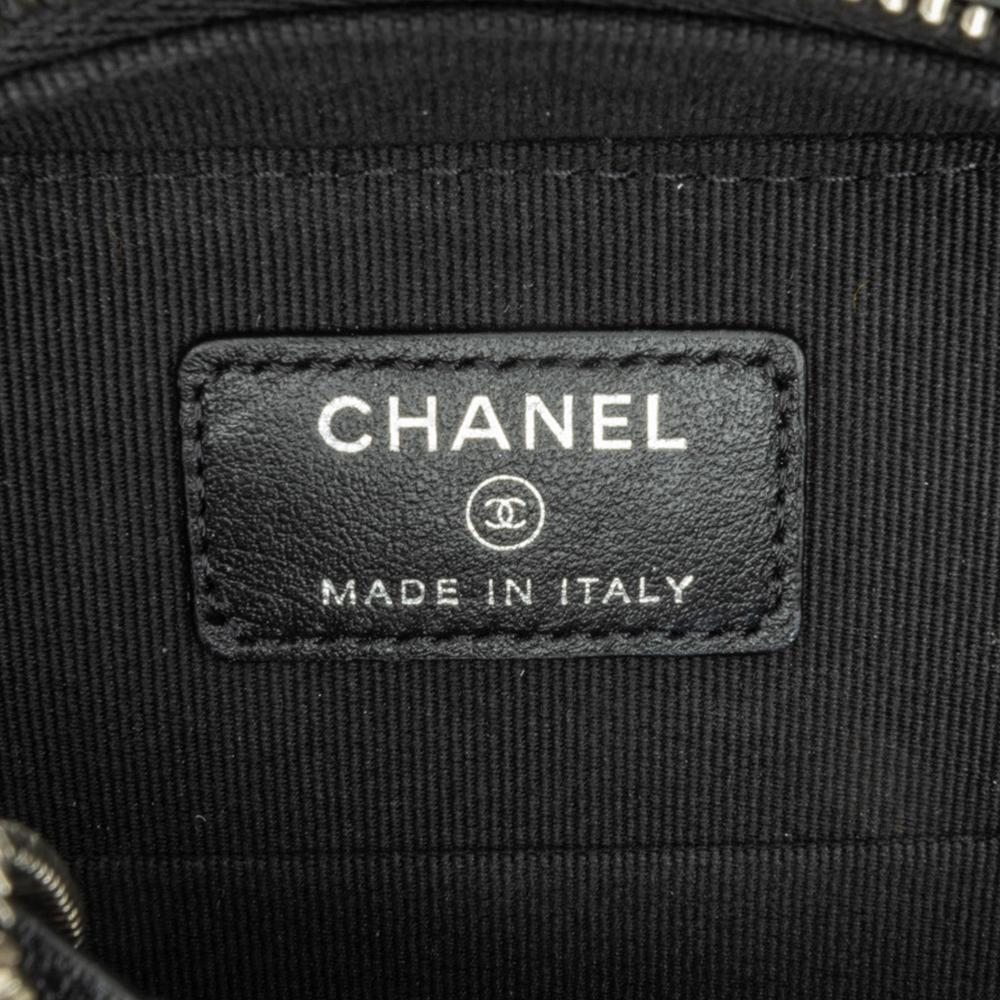 Black Leather Chanel Crossbody Bag