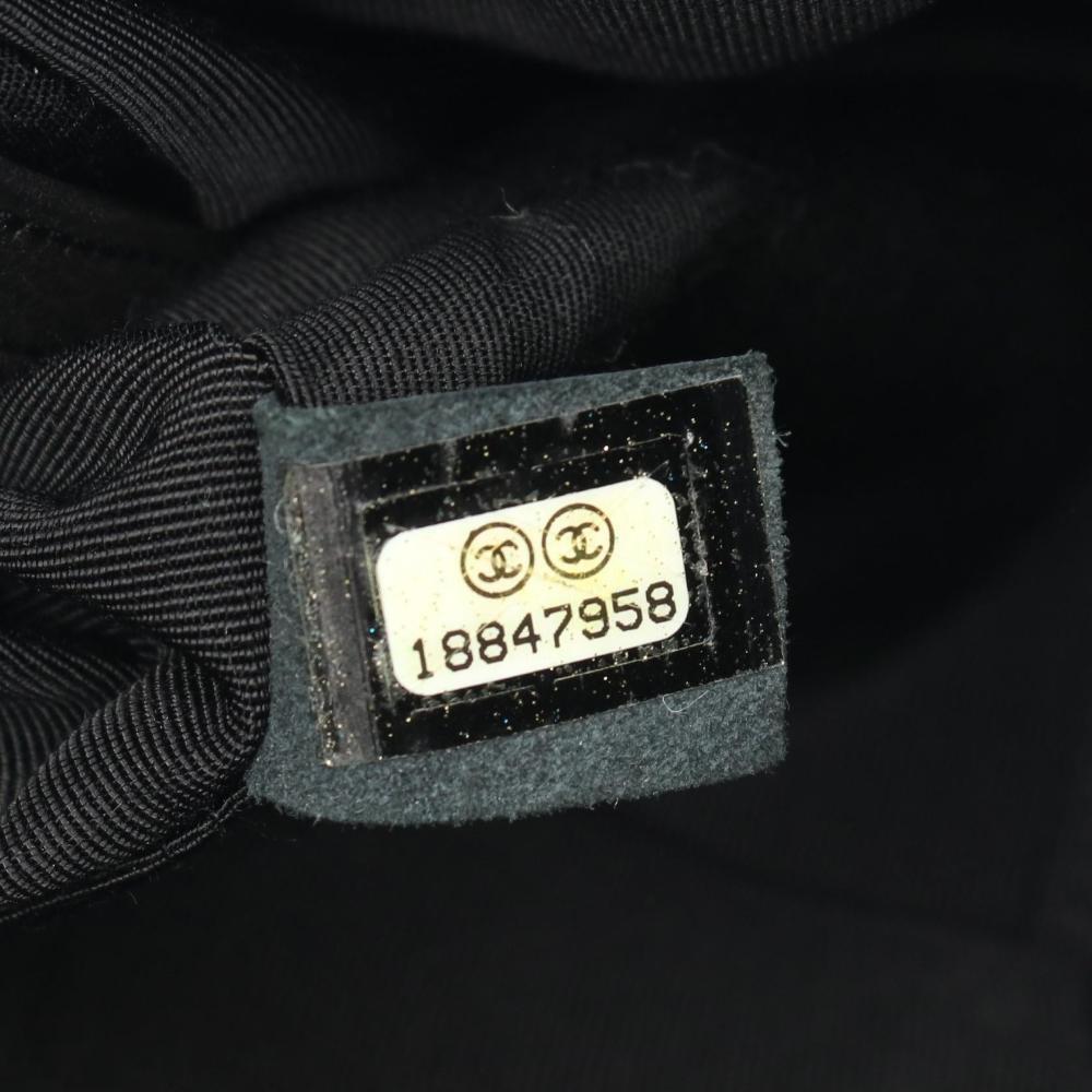 Black Leather Chanel Shoulder Bag