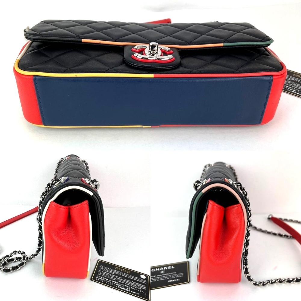 Black Leather Chanel Flap Bag