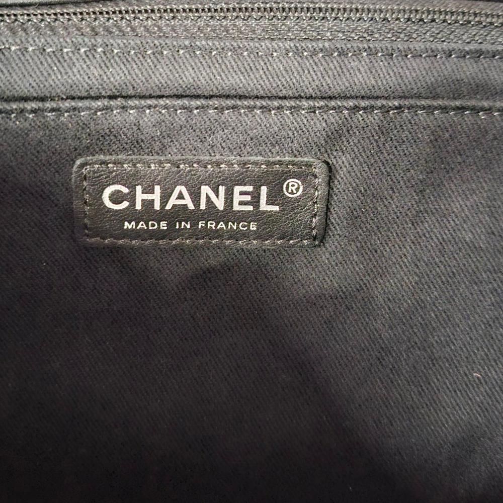 Black Leather Chanel Flap Bag