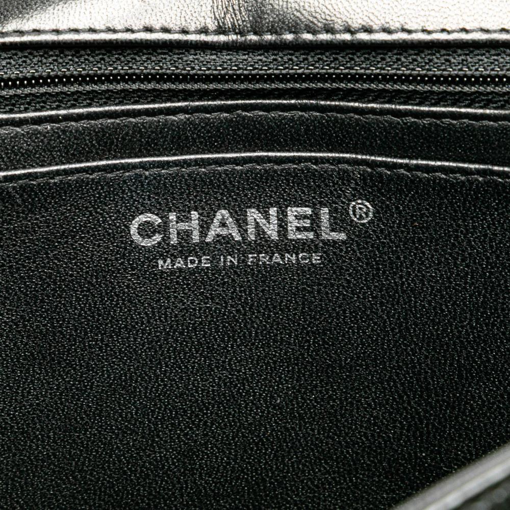 Black Leather Chanel Flap Bag
