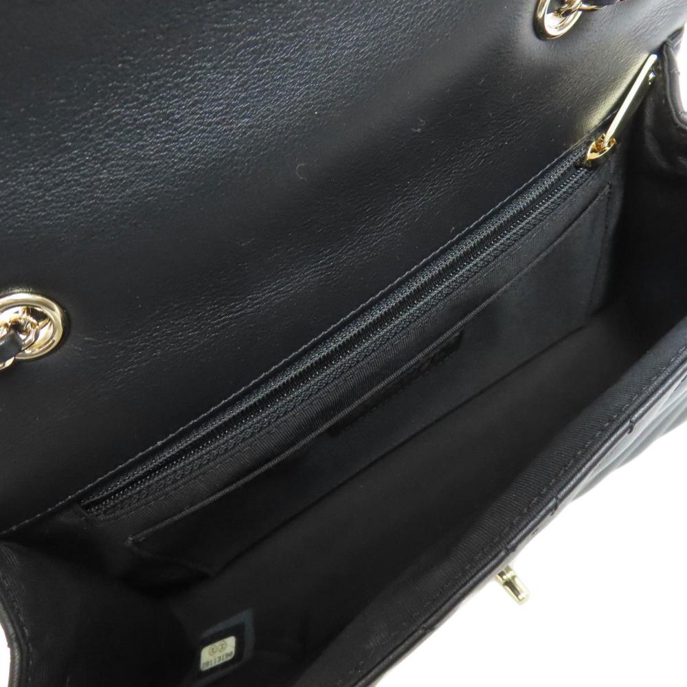 Black Leather Chanel Travel Bag