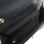 Black Leather Chanel Travel Bag