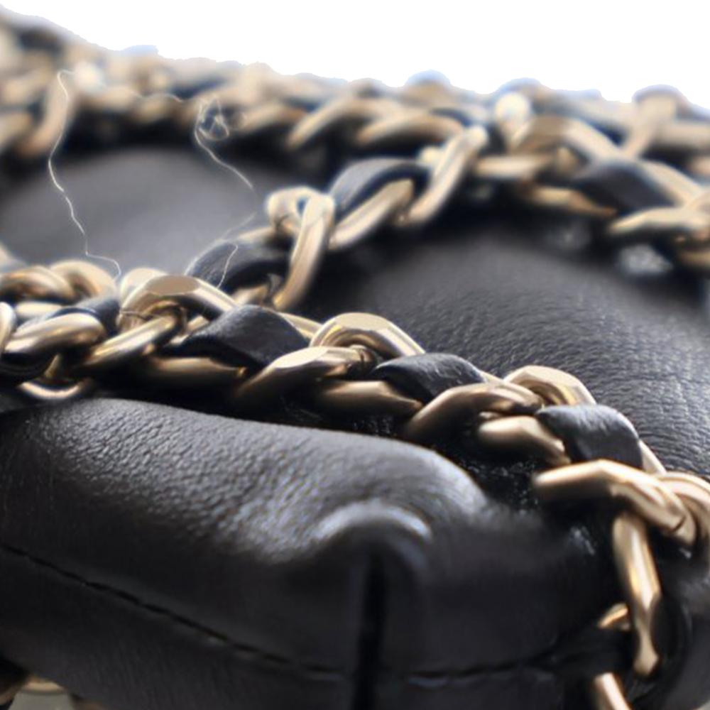 Black Leather Chanel Crossbody Bag