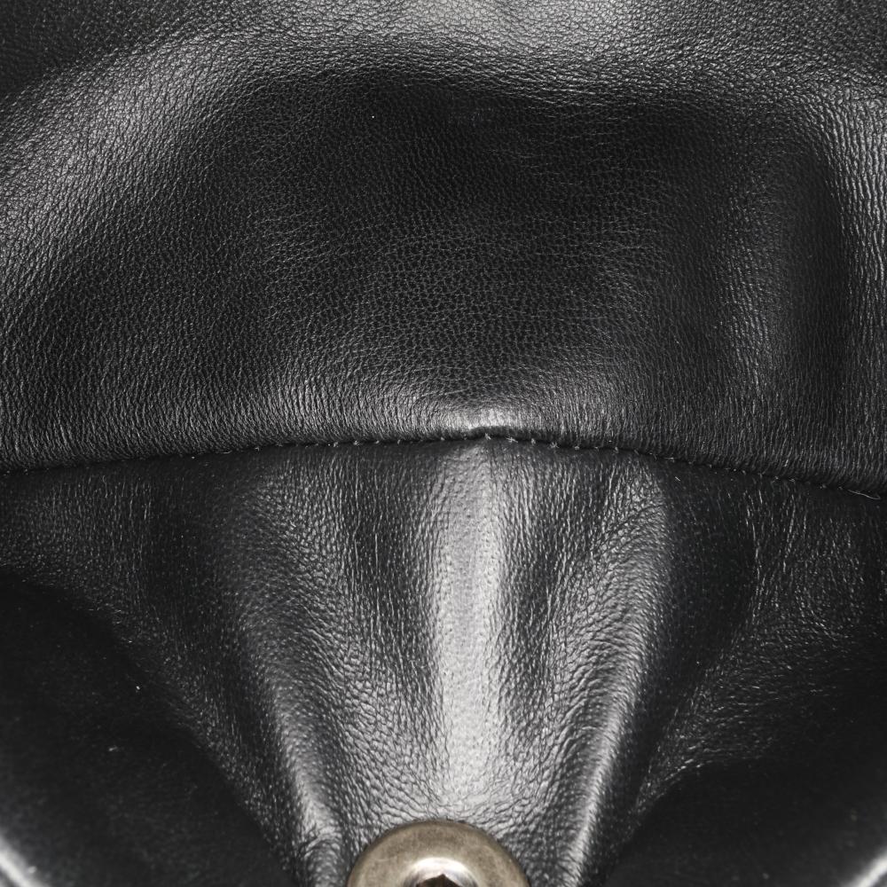 Black Leather Chanel Flap Bag
