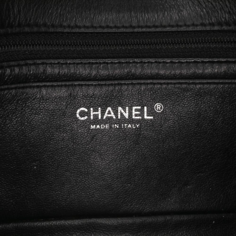 Black Leather Chanel Flap Bag