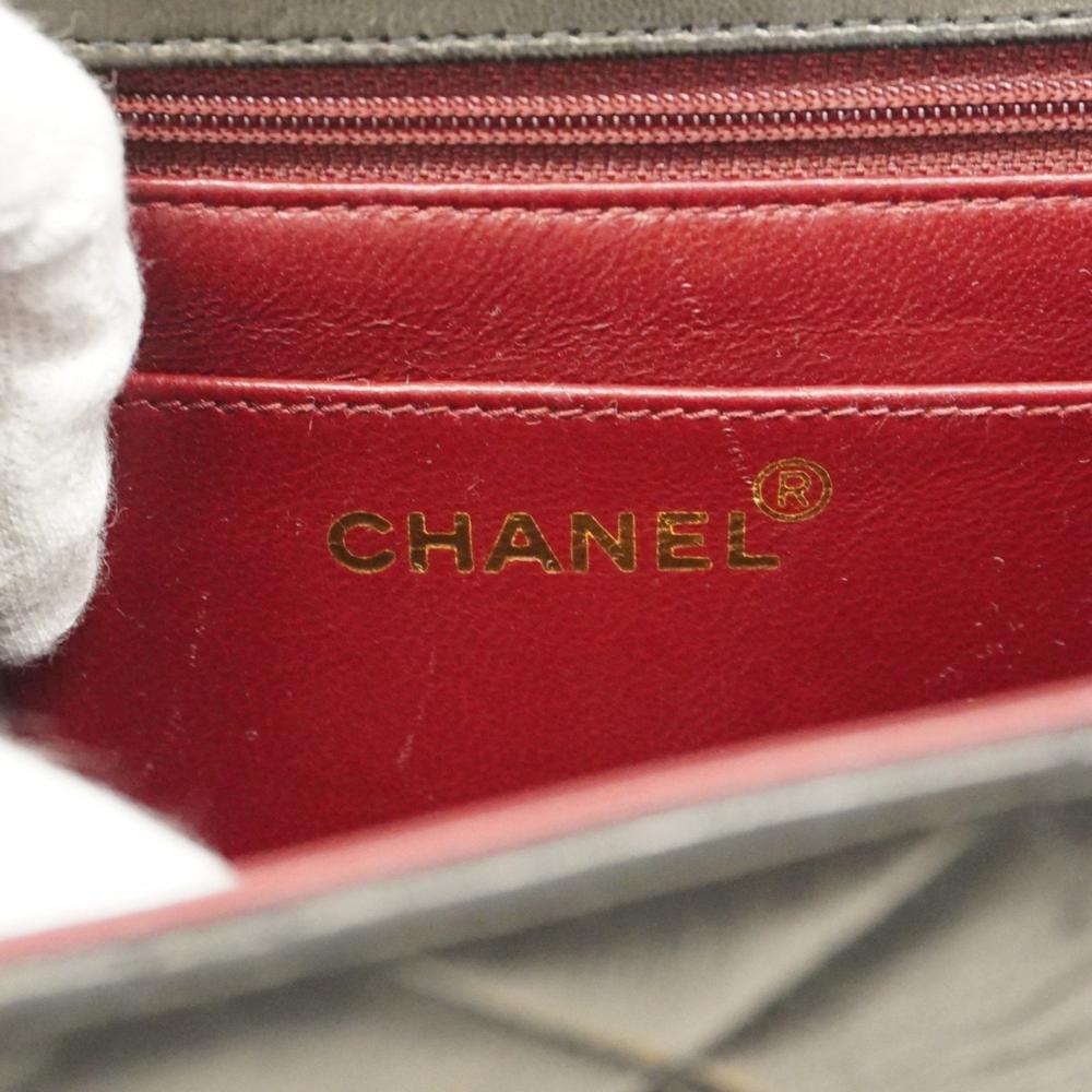 Black Leather Chanel Shoulder Bag