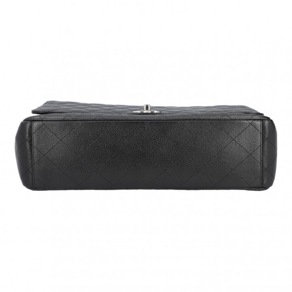 Black Leather Chanel Flap Bag