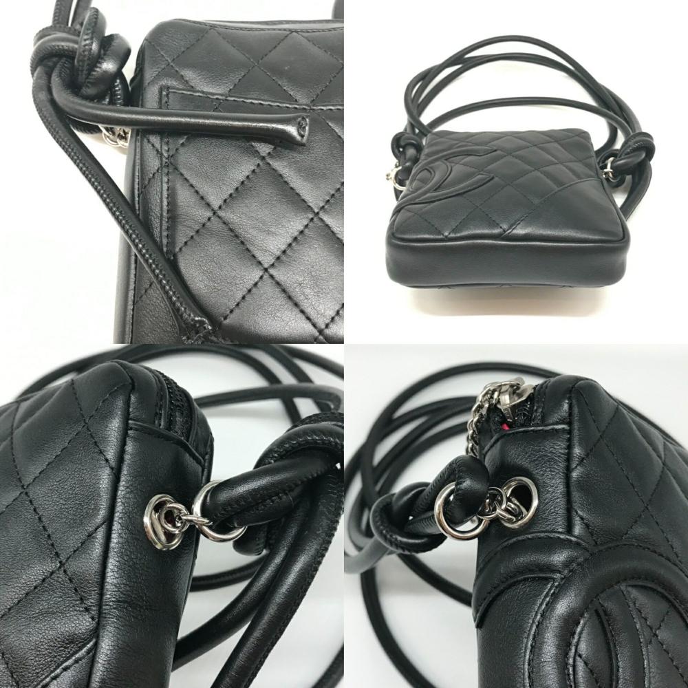 Black Leather Chanel Shoulder Bag