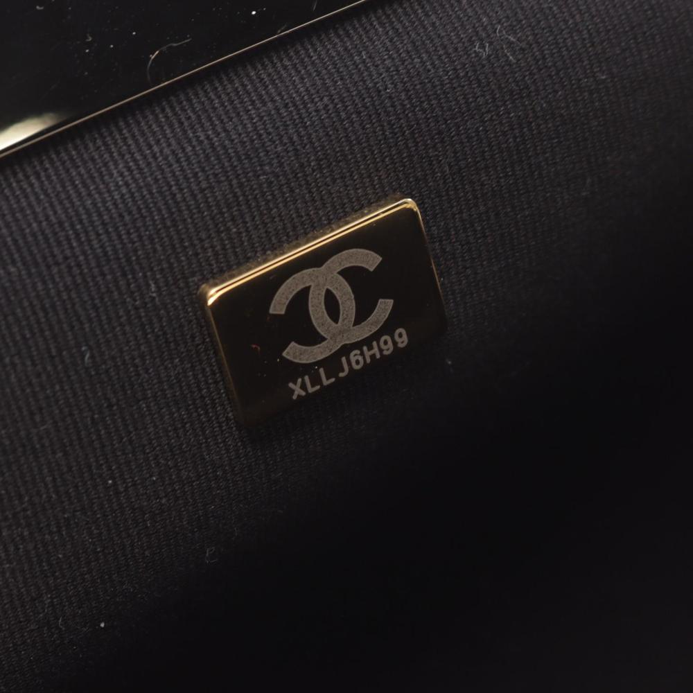 Black Leather Chanel Shoulder Bag