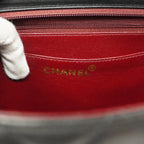 Black Leather Chanel Shoulder Bag