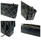 Black Leather Chanel Crossbody Bag