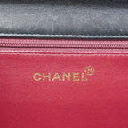 Black Leather Chanel Shoulder Bag