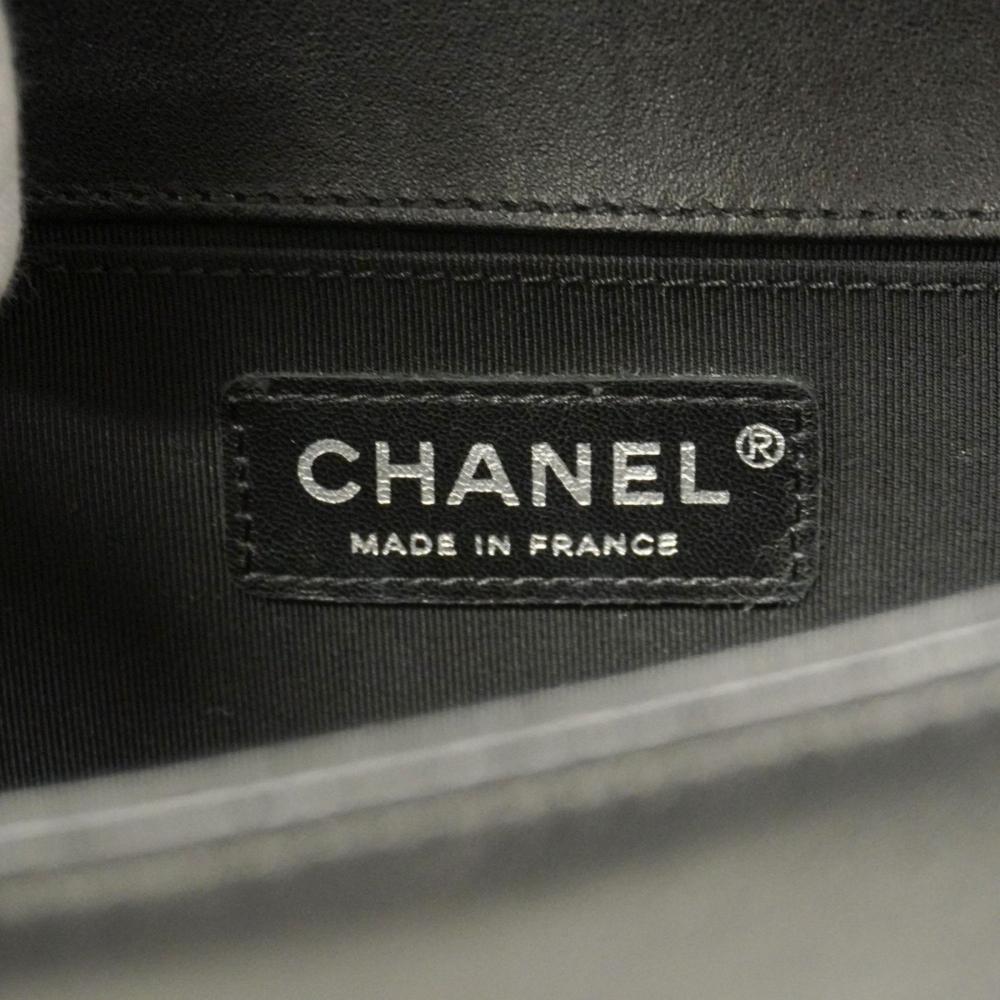 Black Leather Chanel Shoulder Bag