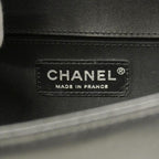 Black Leather Chanel Shoulder Bag