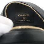 Black Leather Chanel Shoulder Bag