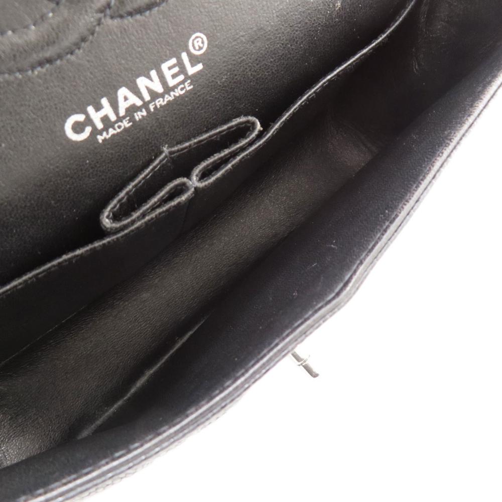 Black Leather Chanel Shoulder Bag