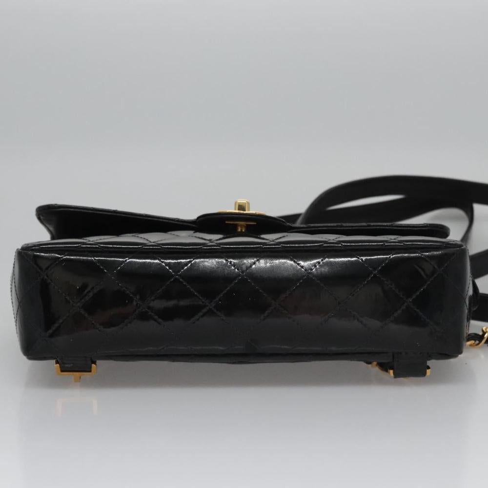 Black Leather Chanel Backpack